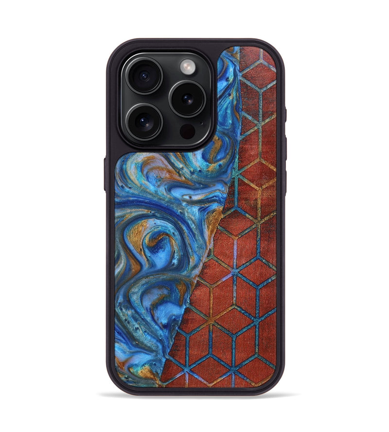 iPhone 15 Pro Wood+Resin Phone Case - Riley (Pattern, 700817)
