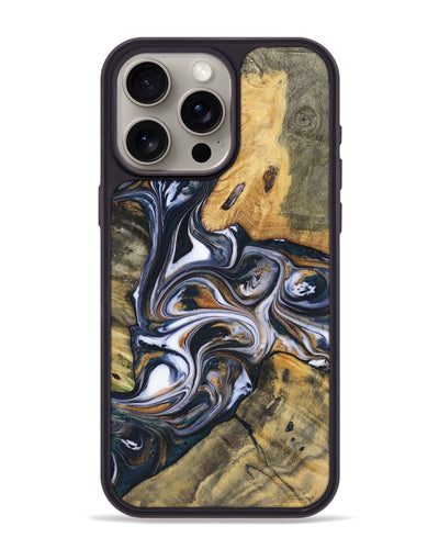 iPhone 15 Pro Max Wood+Resin Phone Case - Isaac (Mosaic, 700841)