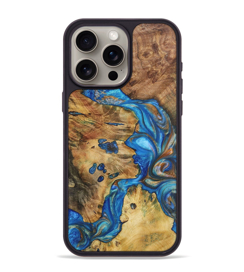 iPhone 15 Pro Max Wood+Resin Phone Case - Douglas (Mosaic, 700845)