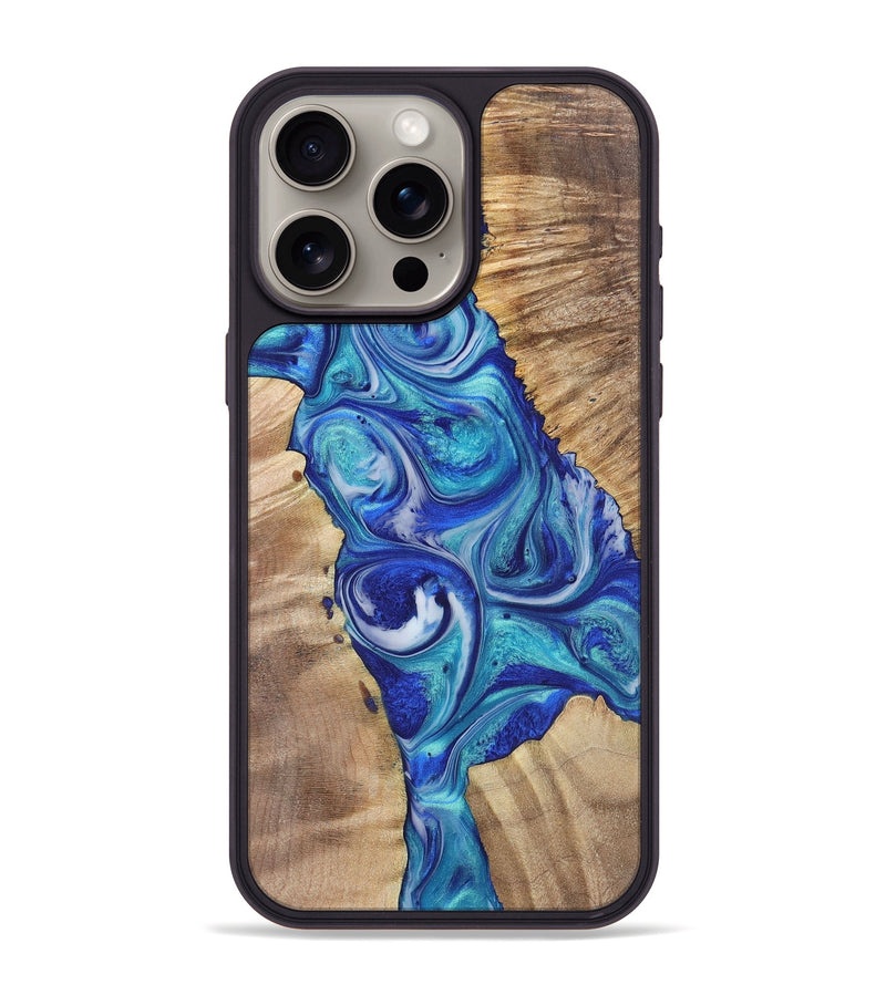 iPhone 15 Pro Max Wood+Resin Phone Case - Felicia (Mosaic, 700849)