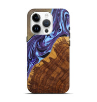 iPhone 15 Pro Wood+Resin Live Edge Phone Case - Anita (Purple, 700863)