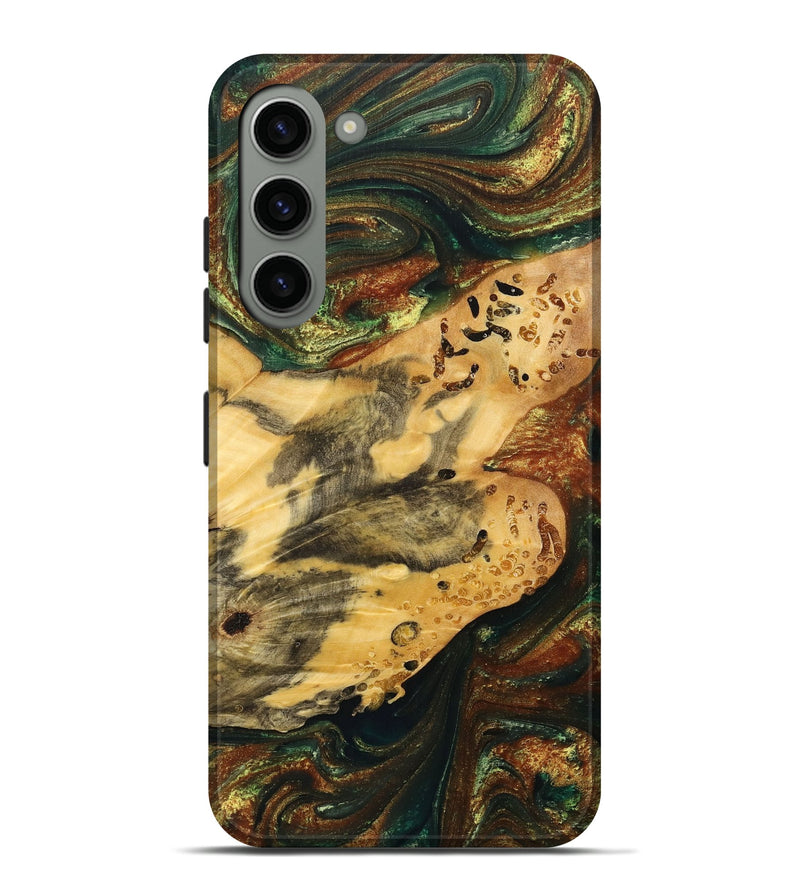 Galaxy S23 Plus Wood+Resin Live Edge Phone Case - Mario (Green, 700923)