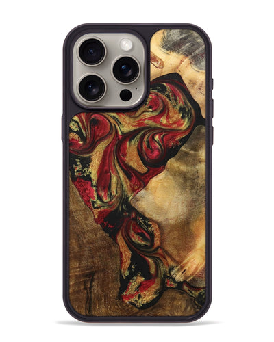 iPhone 15 Pro Max Wood+Resin Phone Case - Kiley (Mosaic, 700941)