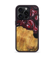 iPhone 15 Pro Wood+Resin Phone Case - Leroy (Red, 700957)
