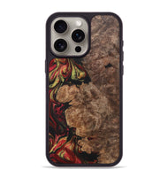 iPhone 15 Pro Max Wood+Resin Phone Case - Haylee (Red, 700962)