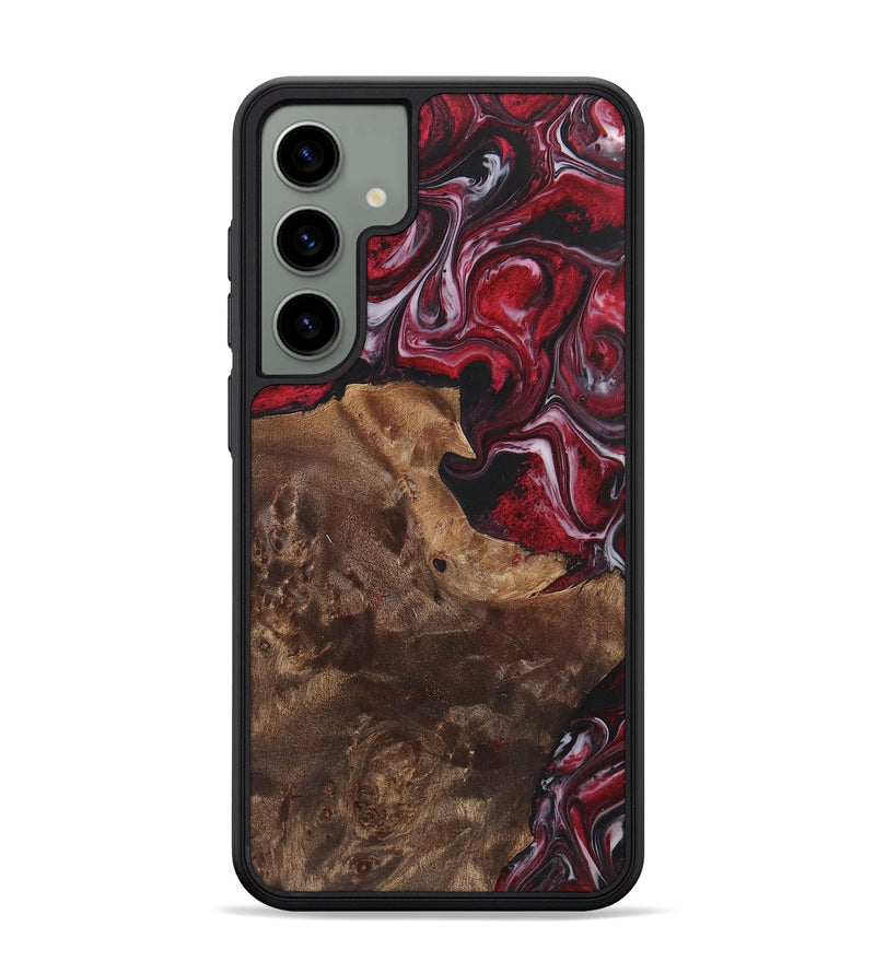 Galaxy S24 Plus Wood+Resin Phone Case - Frank (Red, 700967)