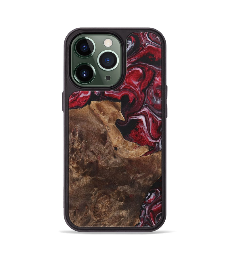 iPhone 13 Pro Wood+Resin Phone Case - Frank (Red, 700967)