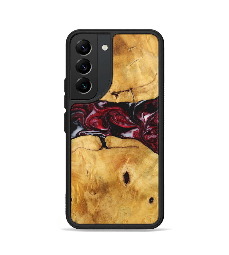 Galaxy S22 Wood+Resin Phone Case - Ashlyn (Red, 700968)