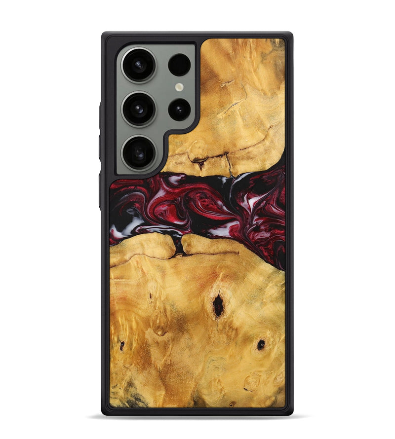 Galaxy S24 Ultra Wood+Resin Phone Case - Ashlyn (Red, 700968)