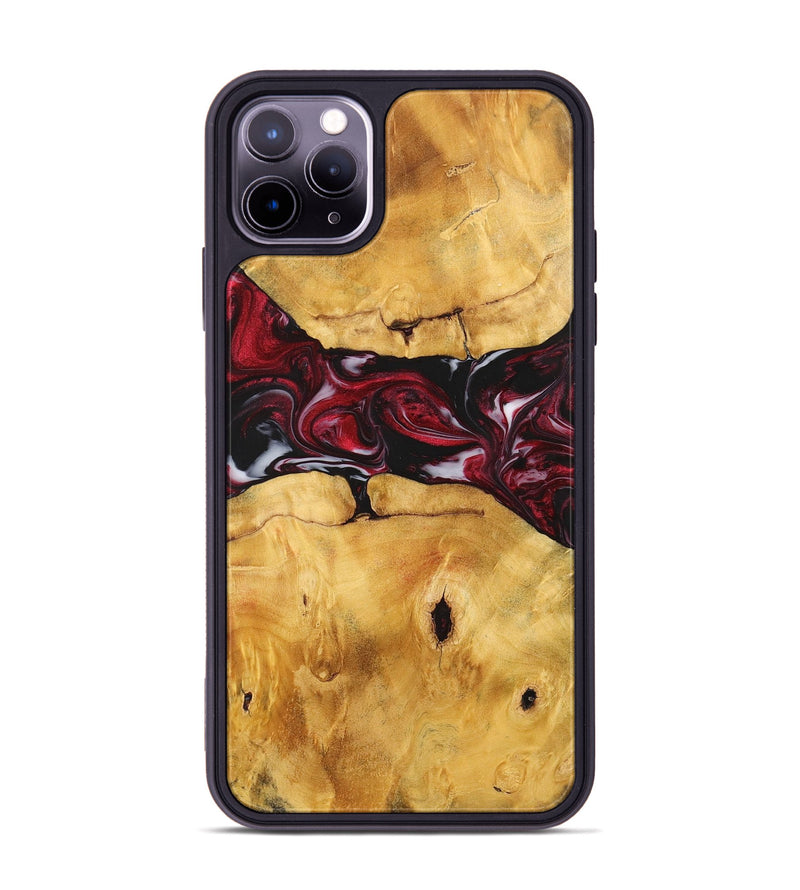 iPhone 11 Pro Max Wood+Resin Phone Case - Ashlyn (Red, 700968)