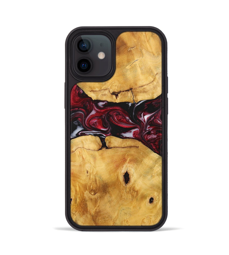 iPhone 12 Wood+Resin Phone Case - Ashlyn (Red, 700968)