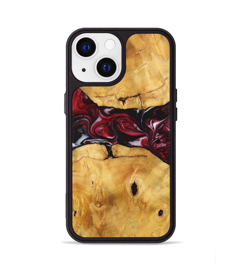 iPhone 13 Wood+Resin Phone Case - Ashlyn (Red, 700968)