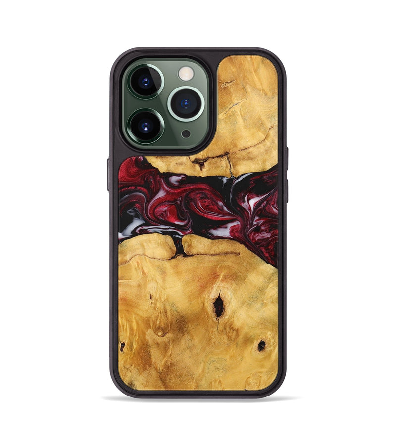 iPhone 13 Pro Wood+Resin Phone Case - Ashlyn (Red, 700968)