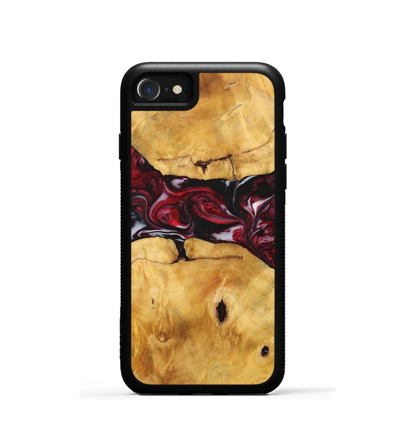 iPhone SE Wood+Resin Phone Case - Ashlyn (Red, 700968)