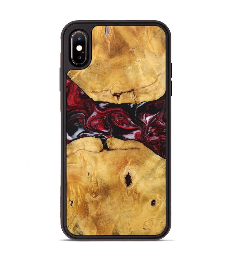 iPhone Xs Max Wood+Resin Phone Case - Ashlyn (Red, 700968)