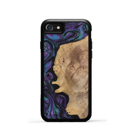iPhone SE Wood+Resin Phone Case - Agnes (Purple, 700978)