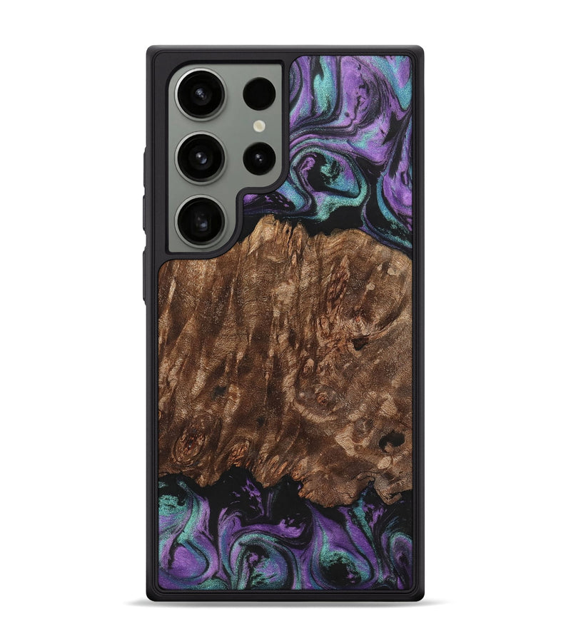 Galaxy S24 Ultra Wood+Resin Phone Case - Amina (Purple, 700983)