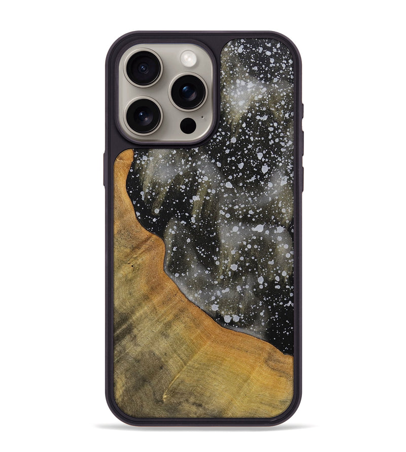 iPhone 15 Pro Max Wood+Resin Phone Case - Hugh (Cosmos, 701011)