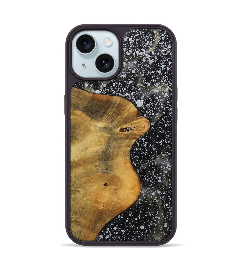 iPhone 15 Wood+Resin Phone Case - Hallie (Cosmos, 701021)