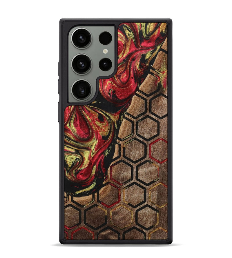 Galaxy S24 Ultra Wood+Resin Phone Case - Danna (Pattern, 701052)