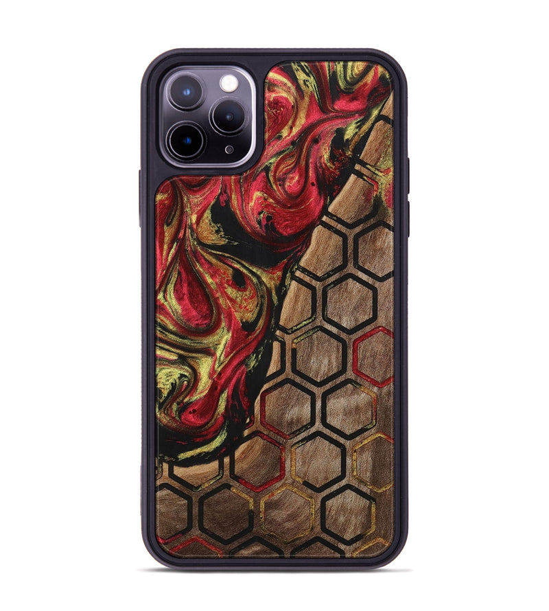 iPhone 11 Pro Max Wood+Resin Phone Case - Danna (Pattern, 701052)