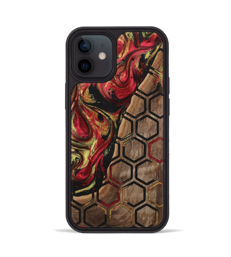 iPhone 12 Wood+Resin Phone Case - Danna (Pattern, 701052)