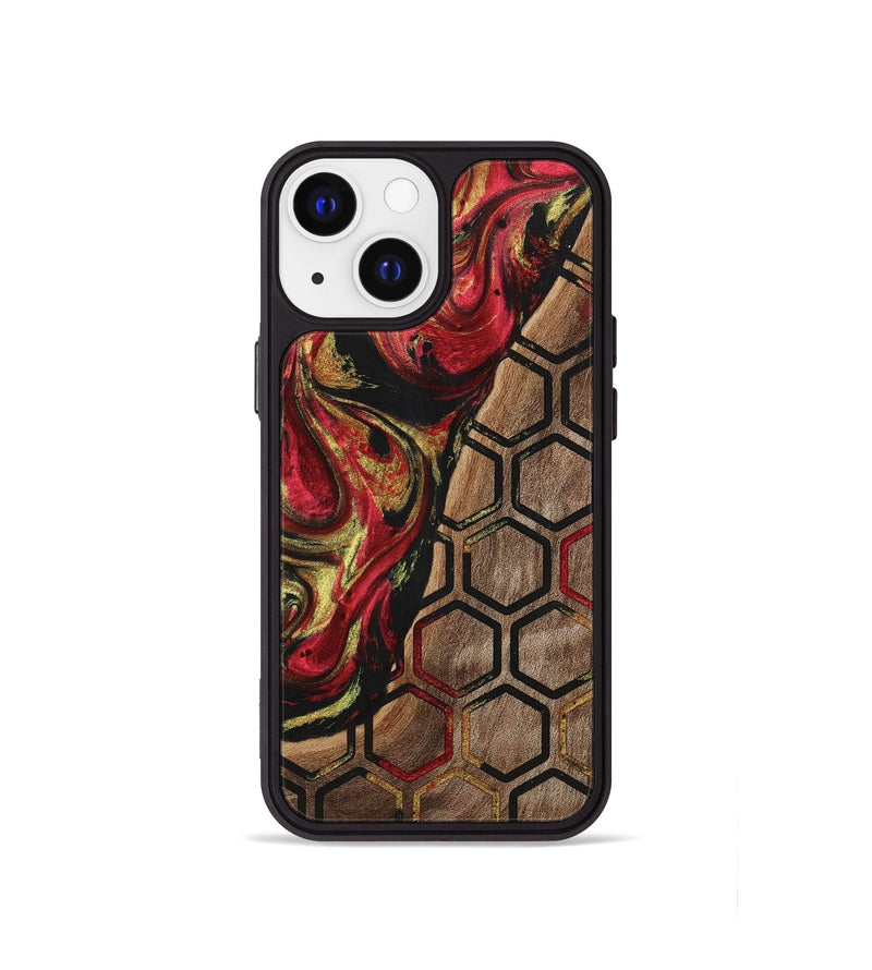 iPhone 13 mini Wood+Resin Phone Case - Danna (Pattern, 701052)