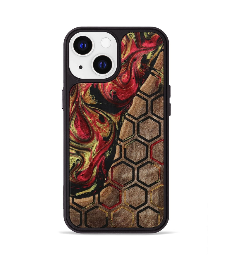 iPhone 13 Wood+Resin Phone Case - Danna (Pattern, 701052)