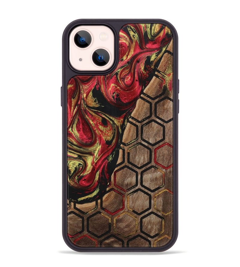 iPhone 14 Plus Wood+Resin Phone Case - Danna (Pattern, 701052)