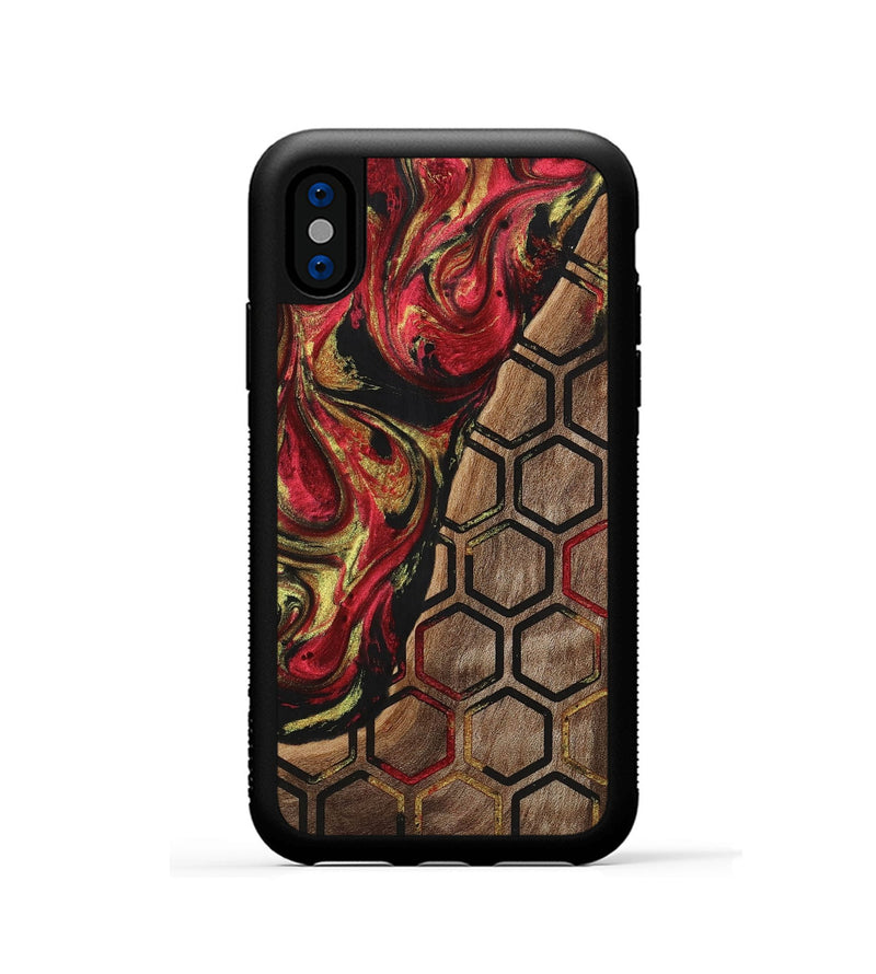 iPhone Xs Wood+Resin Phone Case - Danna (Pattern, 701052)
