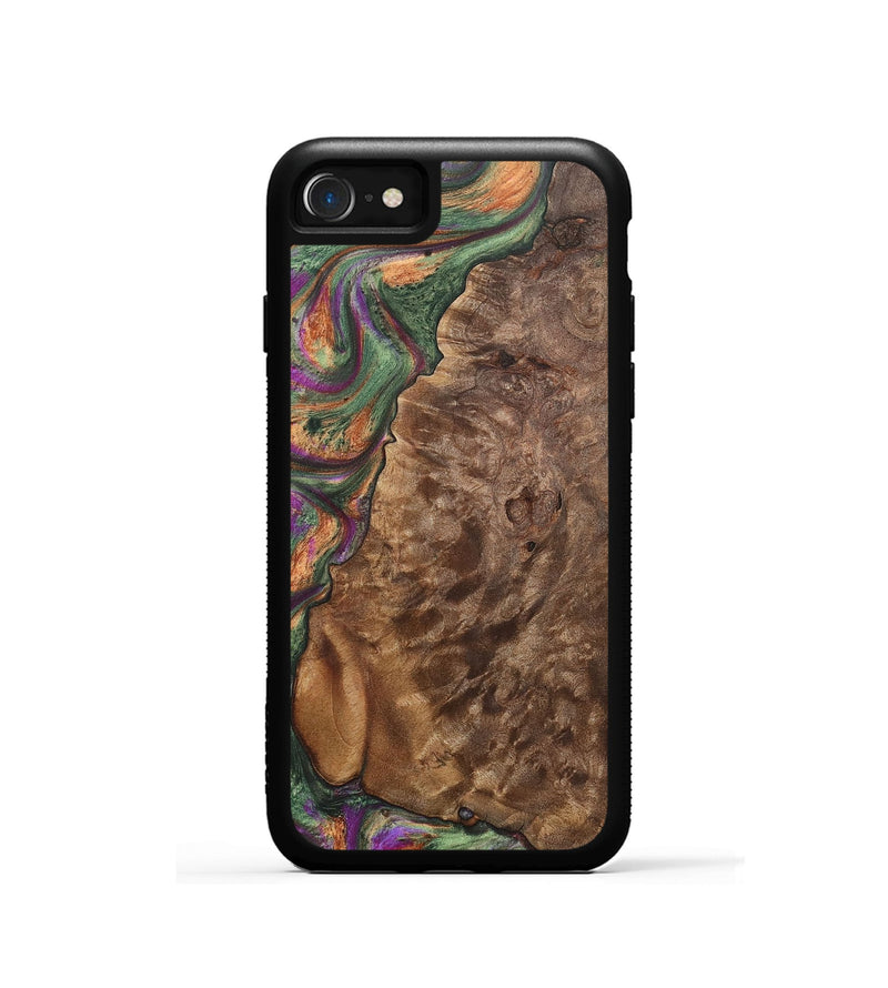 iPhone SE Wood+Resin Phone Case - Lyla (Green, 701071)