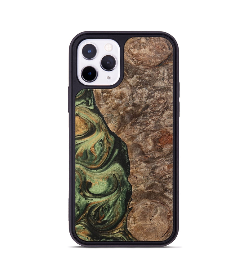 iPhone 11 Pro Wood+Resin Phone Case - Terrell (Green, 701075)