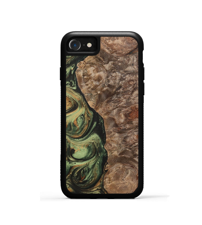iPhone SE Wood+Resin Phone Case - Terrell (Green, 701075)