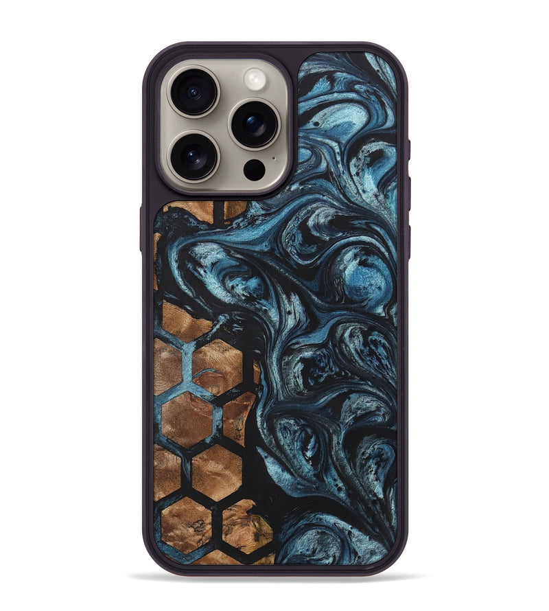 iPhone 15 Pro Max Wood+Resin Phone Case - Jayden (Pattern, 701117)