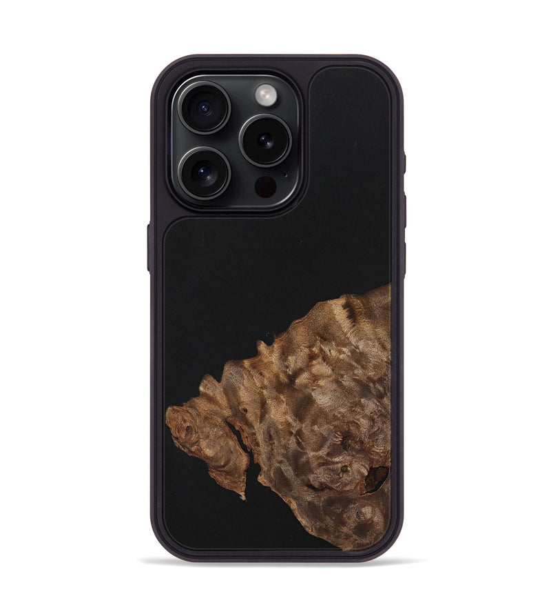 iPhone 15 Pro Wood+Resin Phone Case - Isla (Pure Black, 701132)