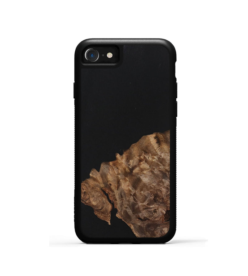 iPhone SE Wood+Resin Phone Case - Isla (Pure Black, 701132)
