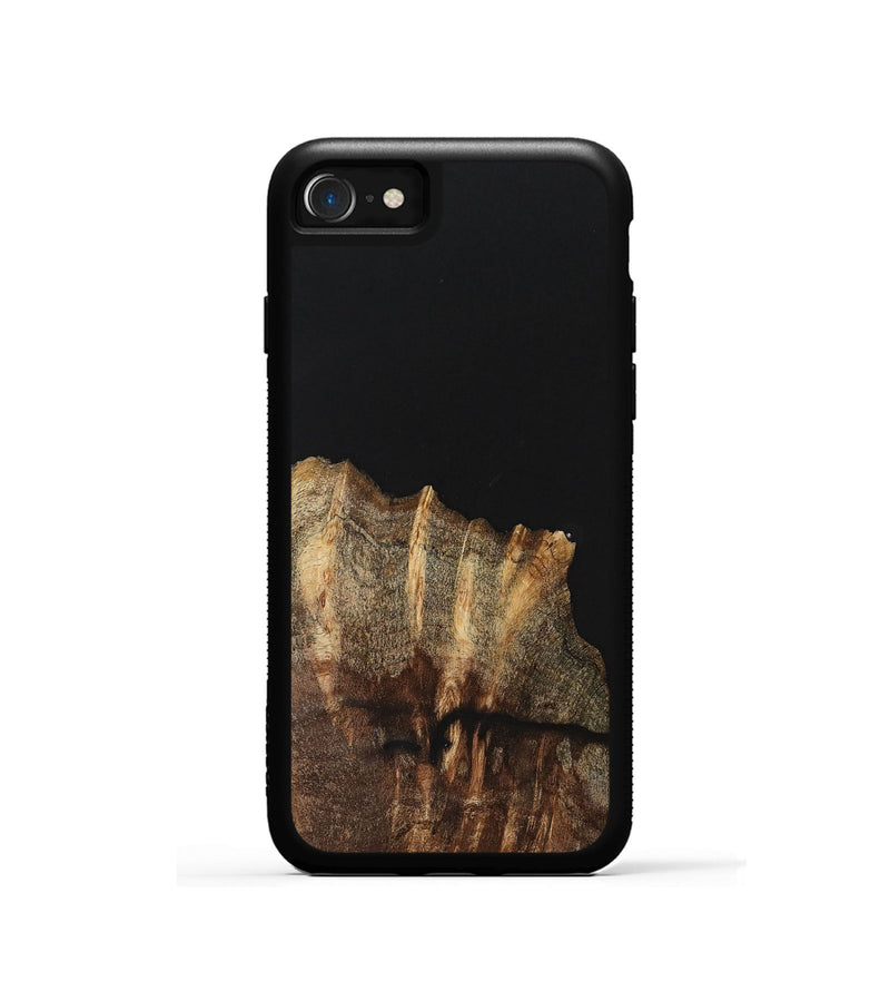 iPhone SE Wood+Resin Phone Case - Eloise (Pure Black, 701134)