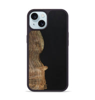 iPhone 15 Wood+Resin Phone Case - Nash (Pure Black, 701138)