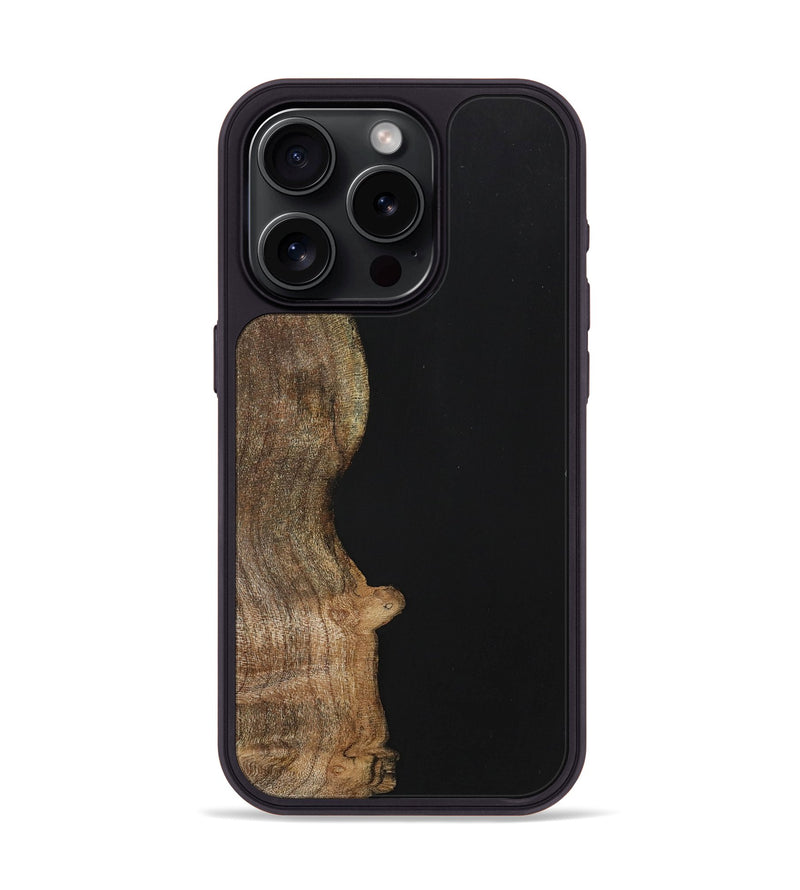 iPhone 15 Pro Wood+Resin Phone Case - Nash (Pure Black, 701138)