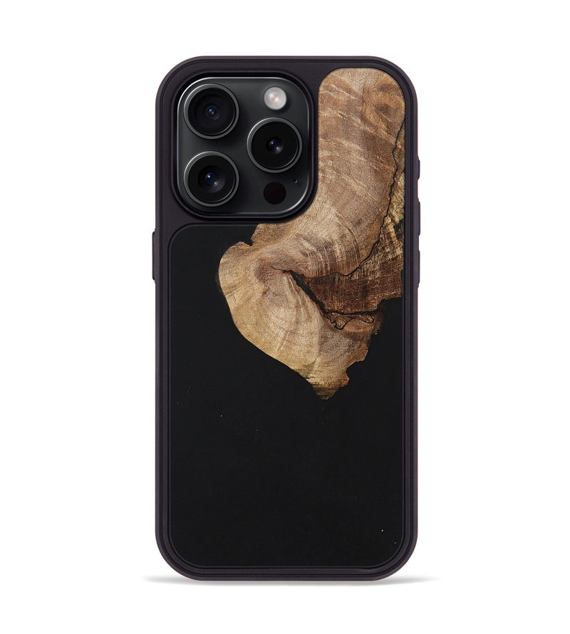 iPhone 15 Pro Wood+Resin Phone Case - Griffin (Pure Black, 701145)