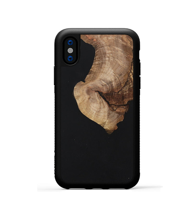 iPhone Xs Wood+Resin Phone Case - Griffin (Pure Black, 701145)