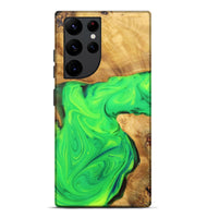 Galaxy S22 Ultra Wood+Resin Live Edge Phone Case - Beth (Green, 701158)