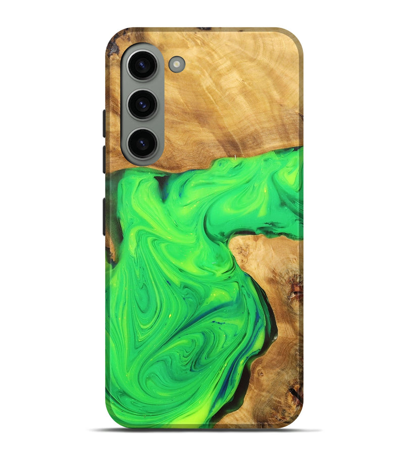 Galaxy S23 Plus Wood+Resin Live Edge Phone Case - Beth (Green, 701158)