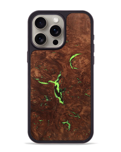 iPhone 15 Pro Max Wood+Resin Phone Case - Muhammad (Wood Burl, 701427)