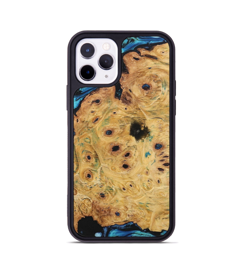 iPhone 11 Pro Wood+Resin Phone Case - Vicky (Blue, 701687)