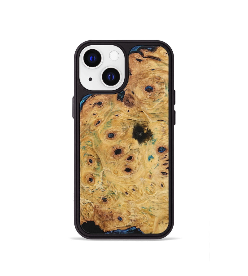 iPhone 13 mini Wood+Resin Phone Case - Vicky (Blue, 701687)