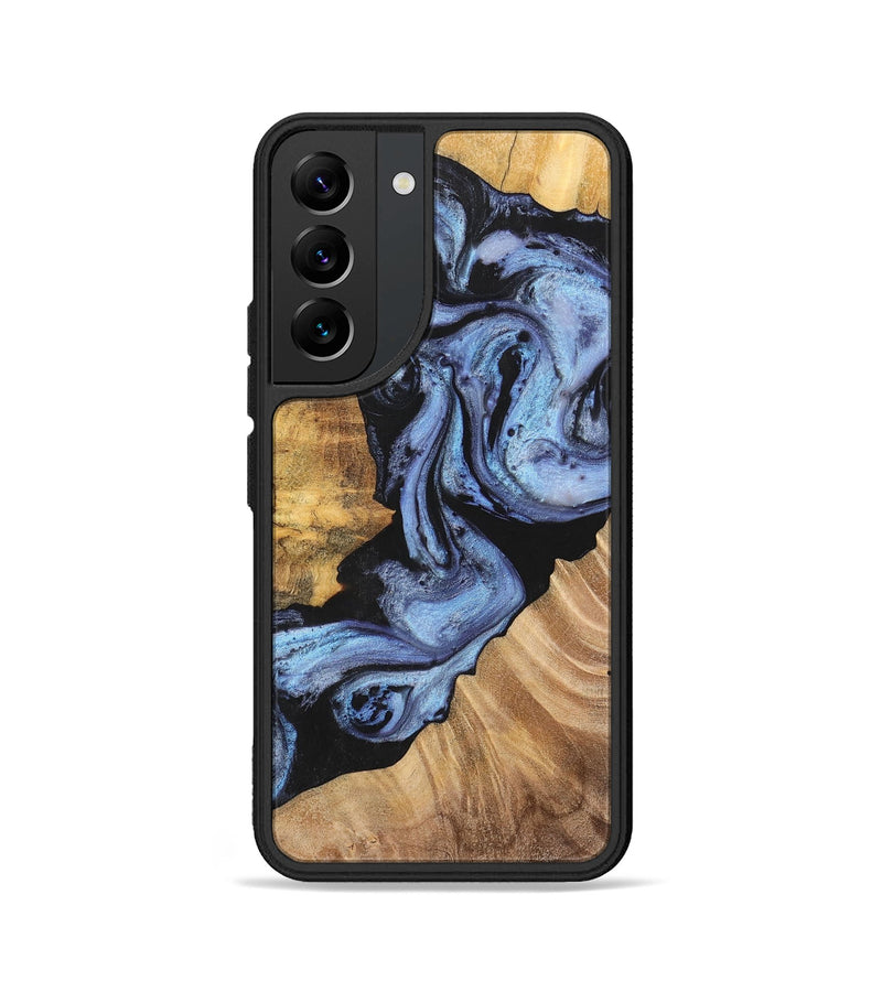 Galaxy S22 Wood+Resin Phone Case - Rosa (Blue, 701688)