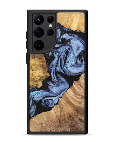 Galaxy S22 Ultra Wood+Resin Phone Case - Rosa (Blue, 701688)