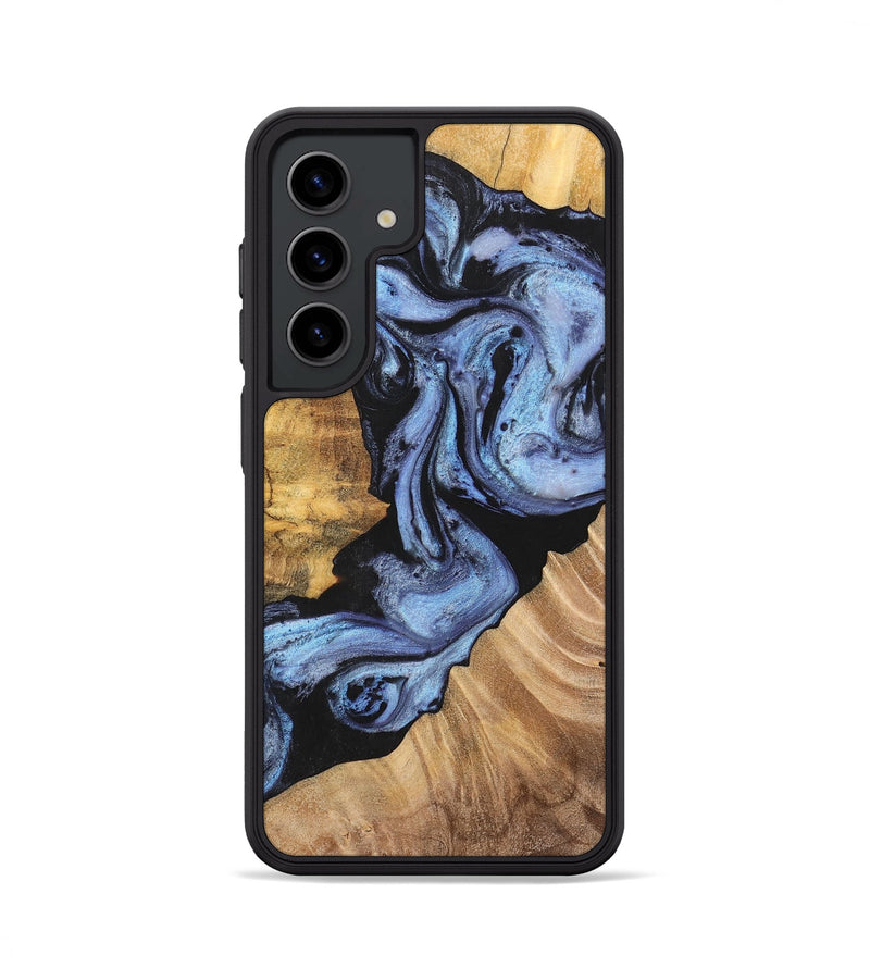 Galaxy S24 Wood+Resin Phone Case - Rosa (Blue, 701688)