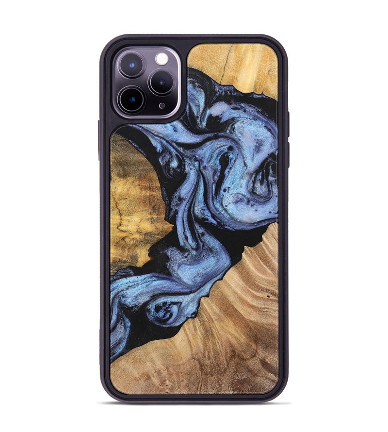 iPhone 11 Pro Max Wood+Resin Phone Case - Rosa (Blue, 701688)